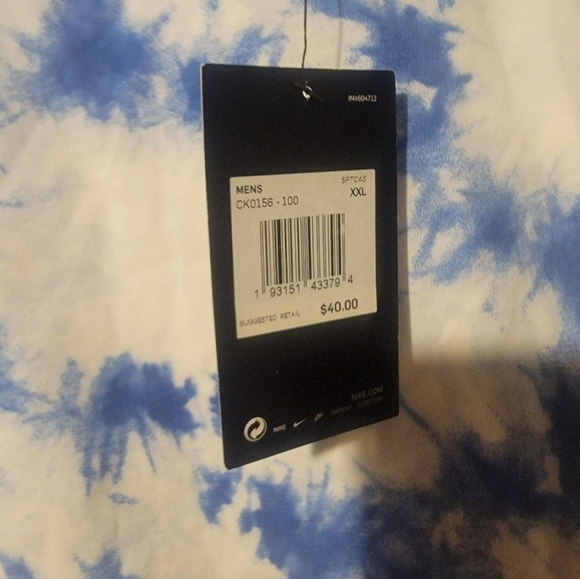 NIKE SPORTSWEAR TIE DYE T-SHIRT WHITE/MULTICOLOR CK0156-100 World peace size XXL - Picture 2 of 4